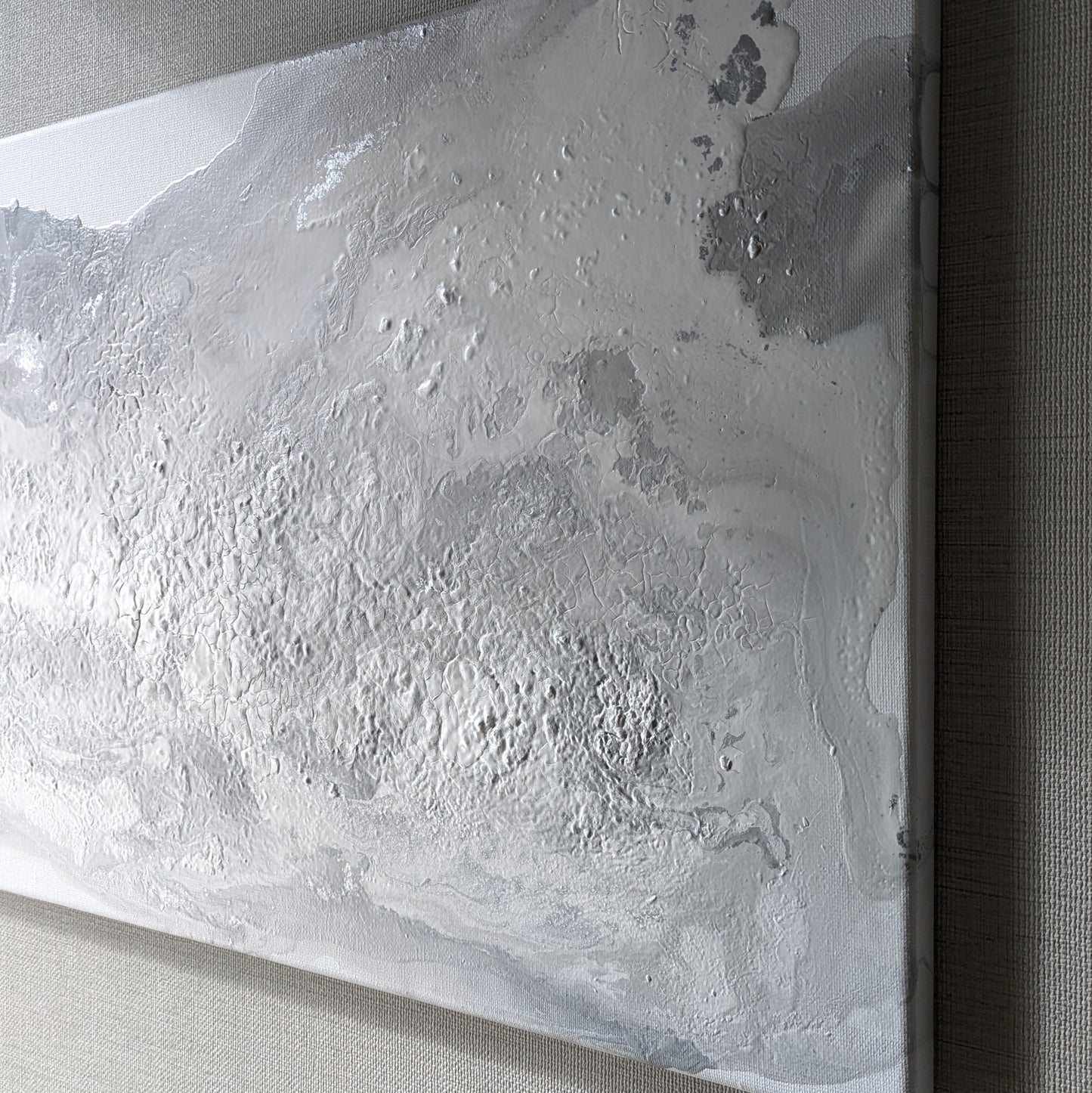 fluid art monochrome flow ｜ 手作りアートパネル 40×80cm nest