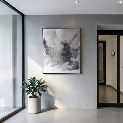 Quiet Umber｜Fluid Art Diptych｜F12 × 2