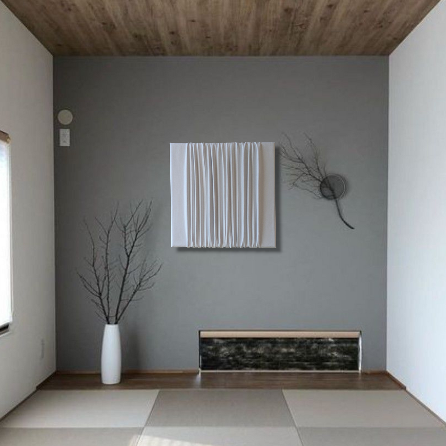drape art straight 30×30 立体アート 壁掛け インテリア nest